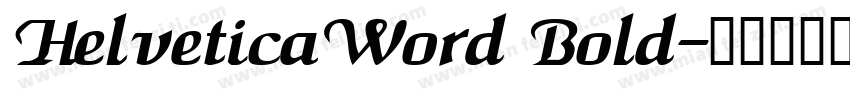 HelveticaWord Bold字体转换